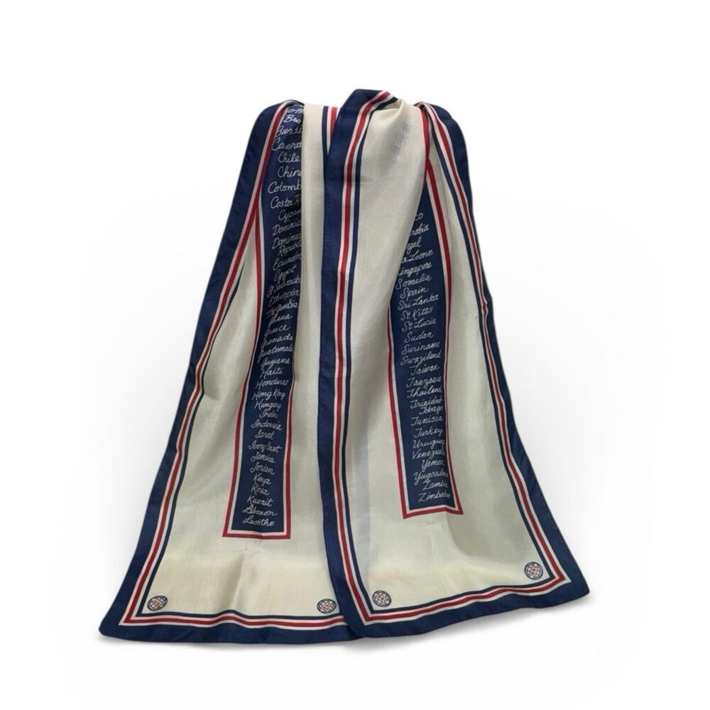 Vintage The International Scarf Silk IESC WM Chelsea Ltd